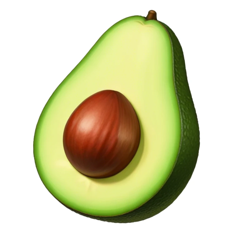 Aguacate con labios grandes sticker
