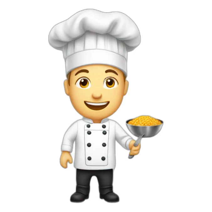 white german chef cooking in the kitchen sticker