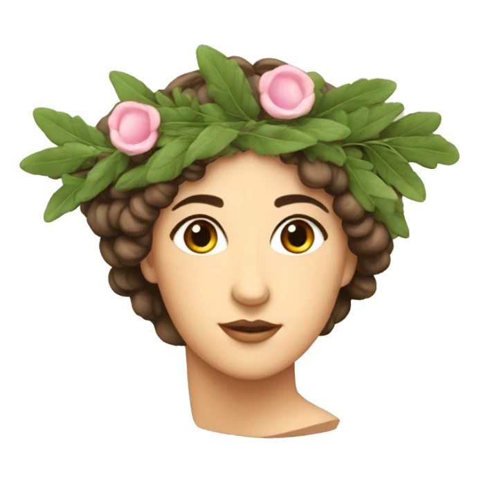 sappho with laurel wreath sticker