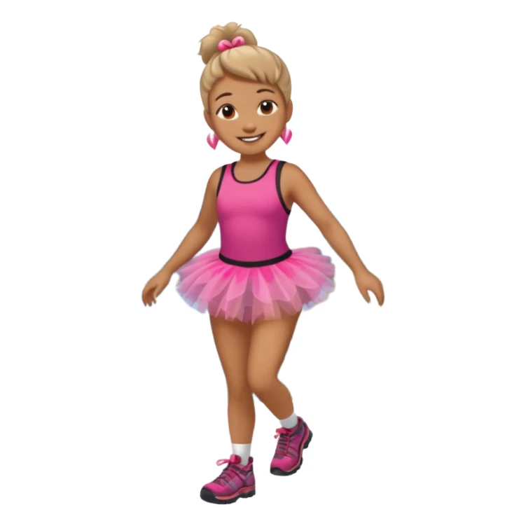 Person hiking in tutu sticker