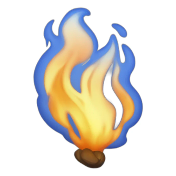 flamme entièrement bleue sticker