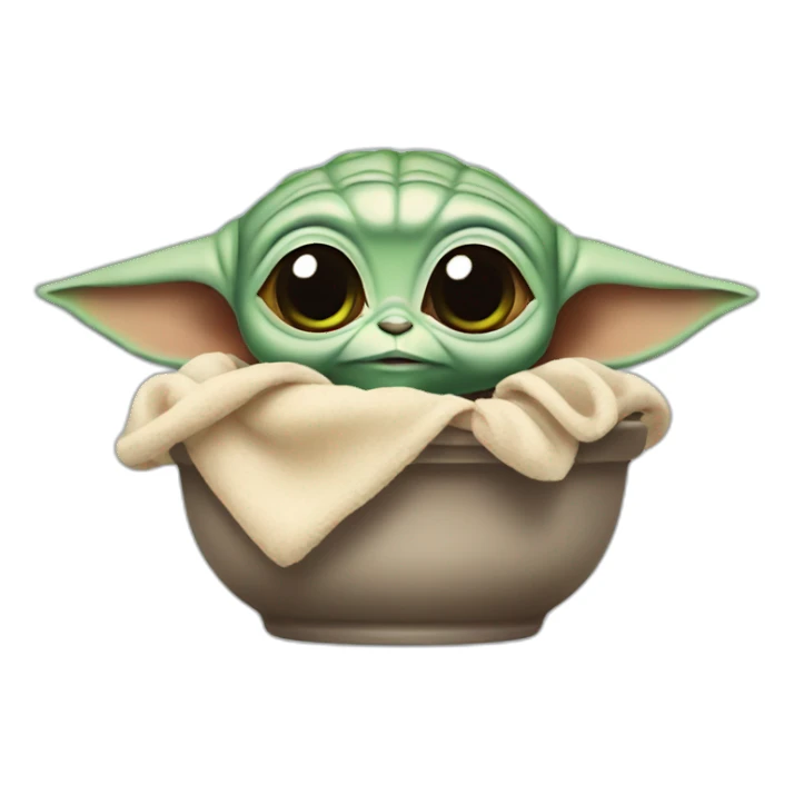 Cooked baby yoda sticker