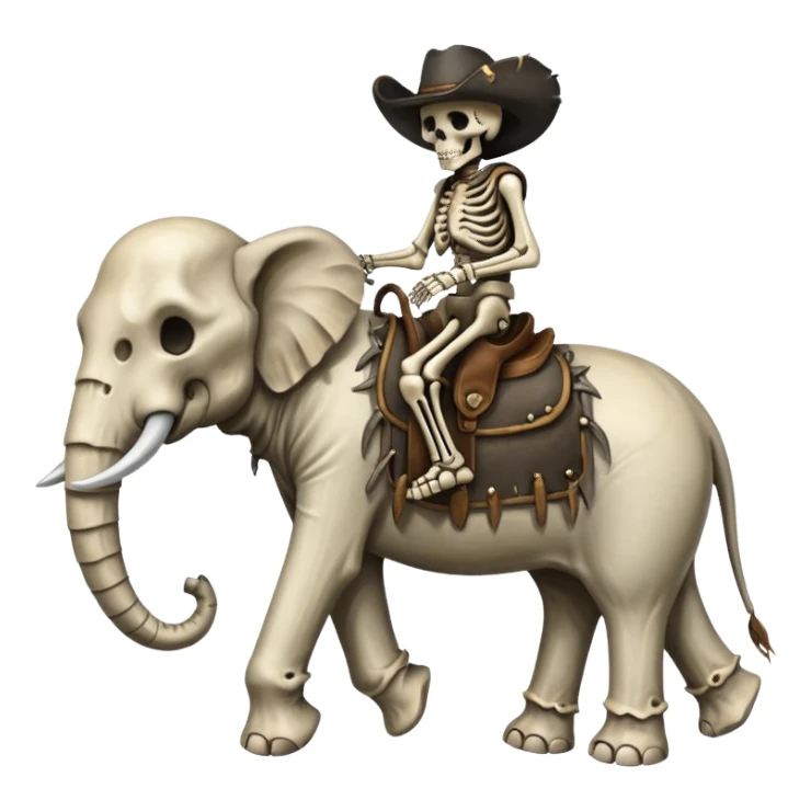 Skeleton Rider on elephant sticker