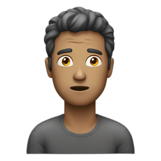 Man in stress sticker