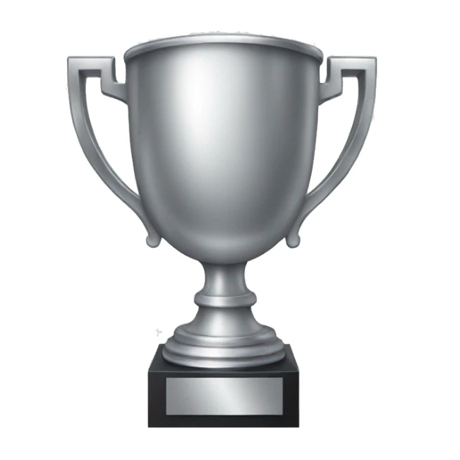 silver trophy sticker