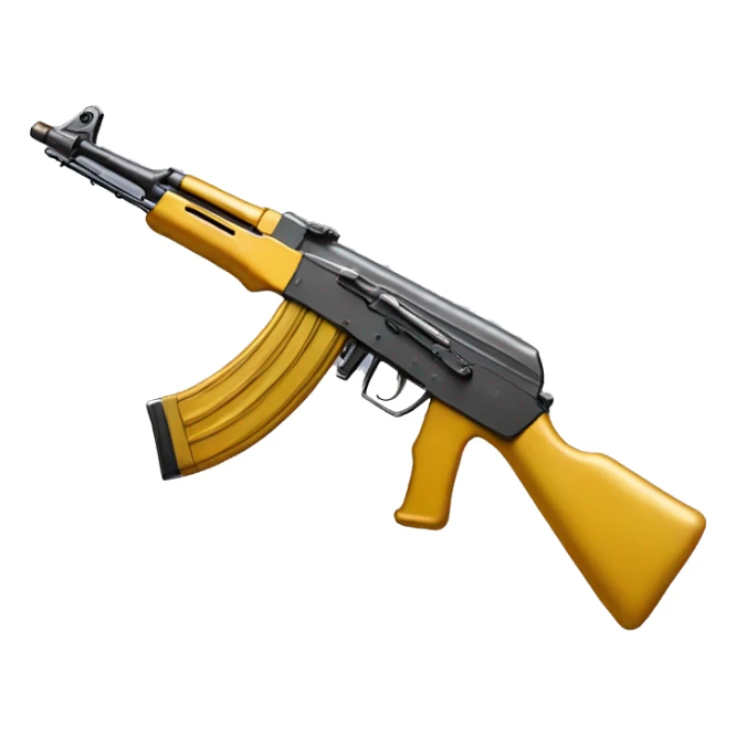 Golden Ak 47 sticker