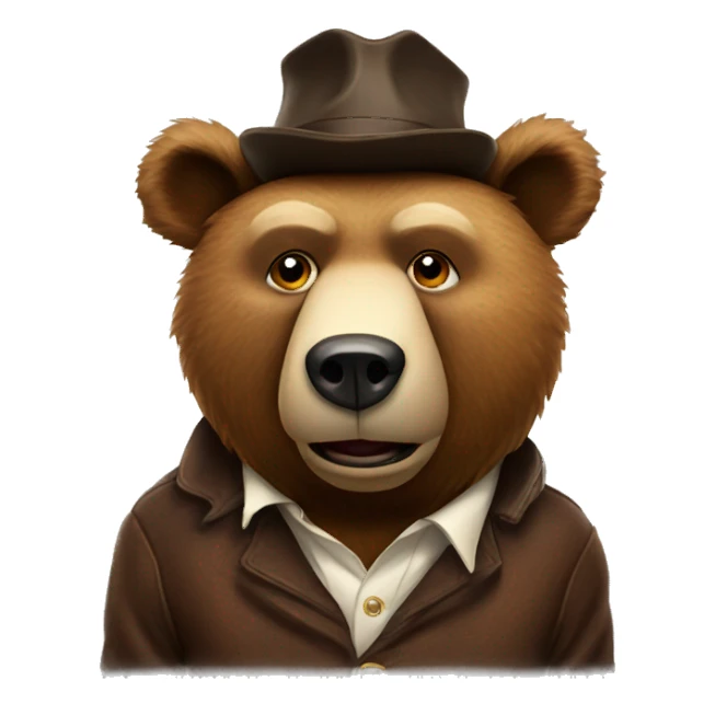 Bear with cigar sticker
