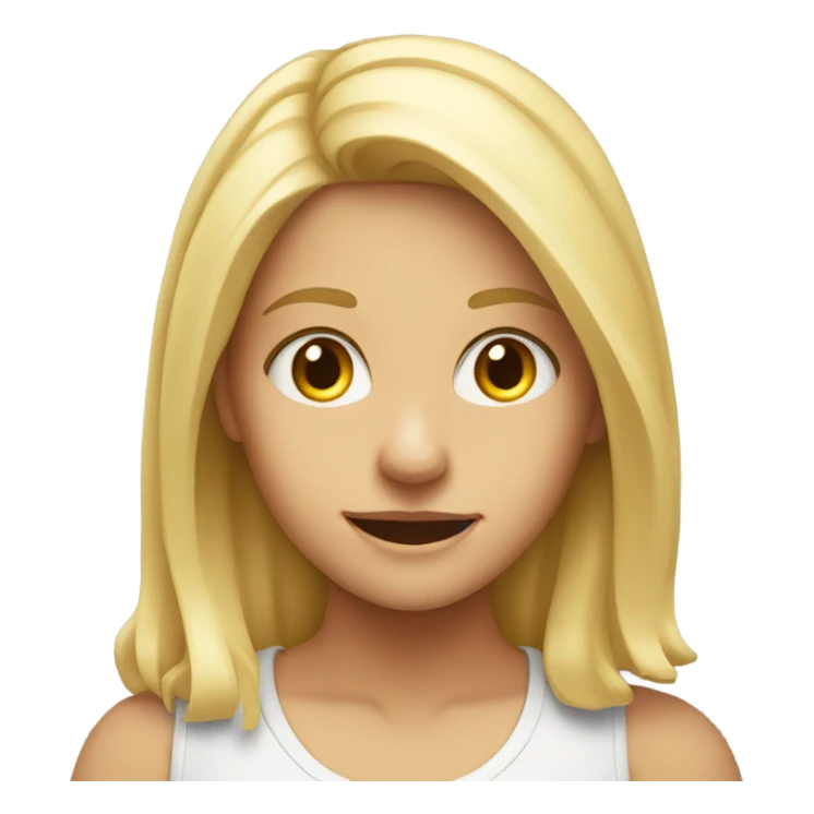 smiling blonde girl portrait sticker