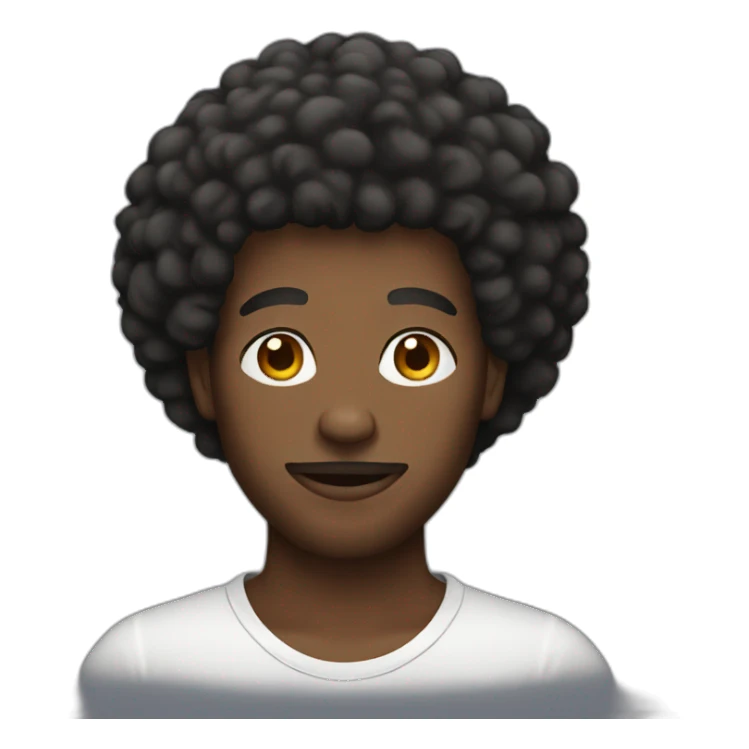 afro guy sticker