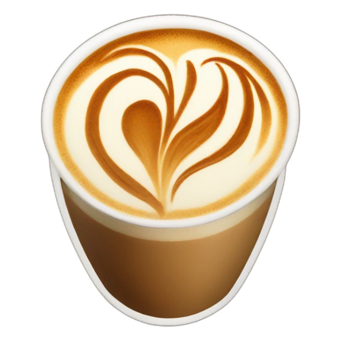latte art tulip sticker