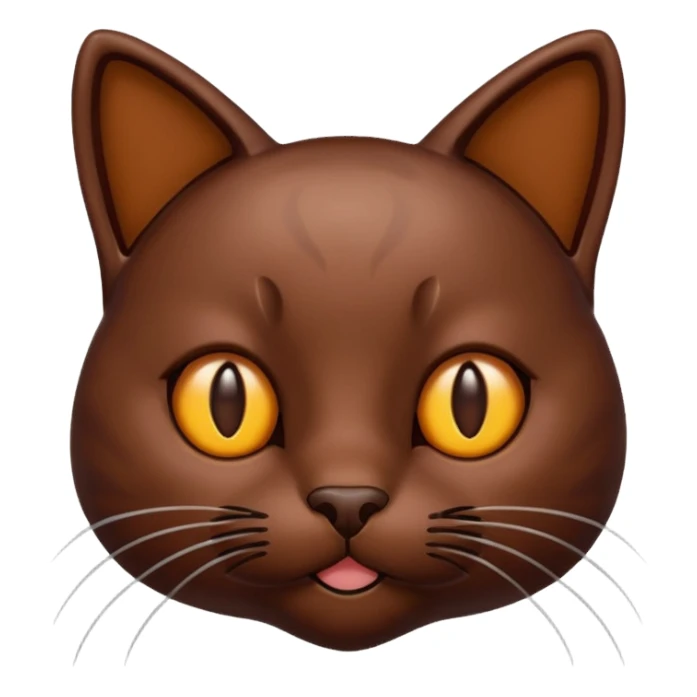 cat fully made of chocolate sticker