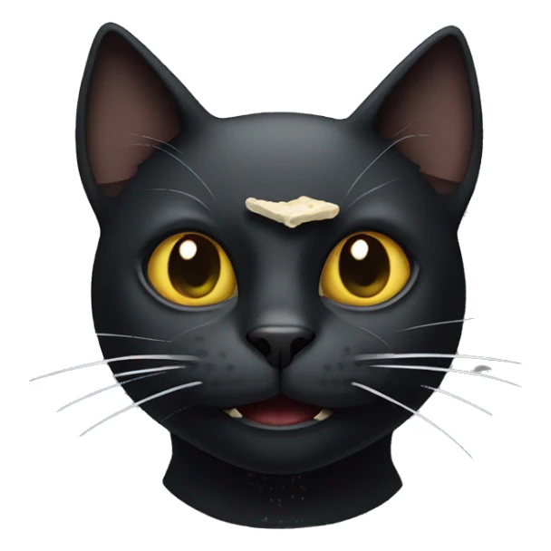 Black cat with a joint in mouth sticker
