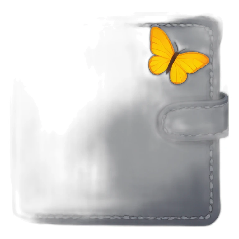 wallet with a butterfly exiting from it sticker