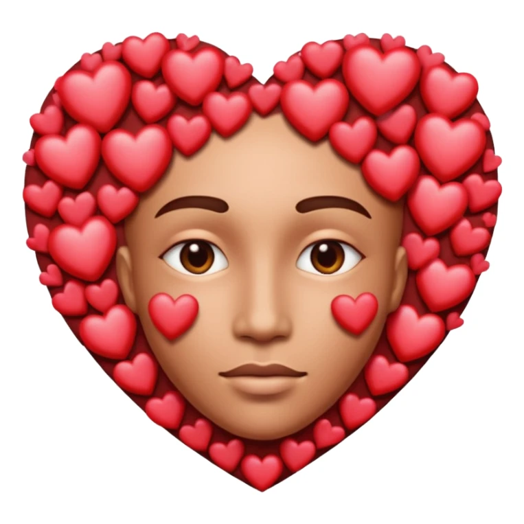 cara de corazones  sticker