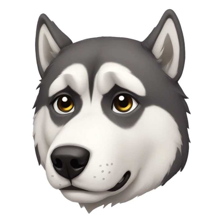 husky sad do sticker