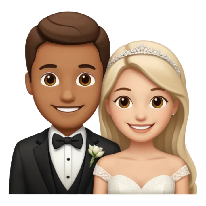 Wedding Modern Classic 2 people sticker