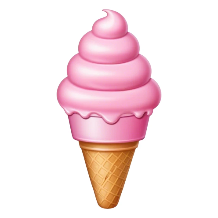 Pink ice cream sticker