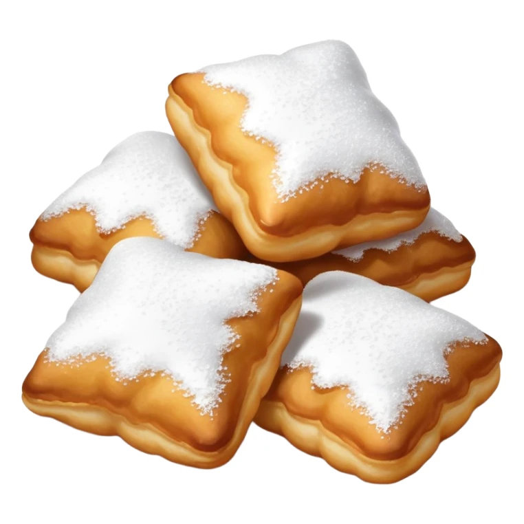 beignets and powdered sugar sticker