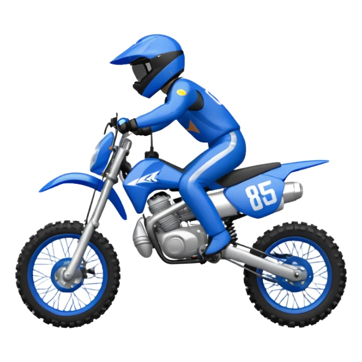 Blue dirt bike 85cc sticker