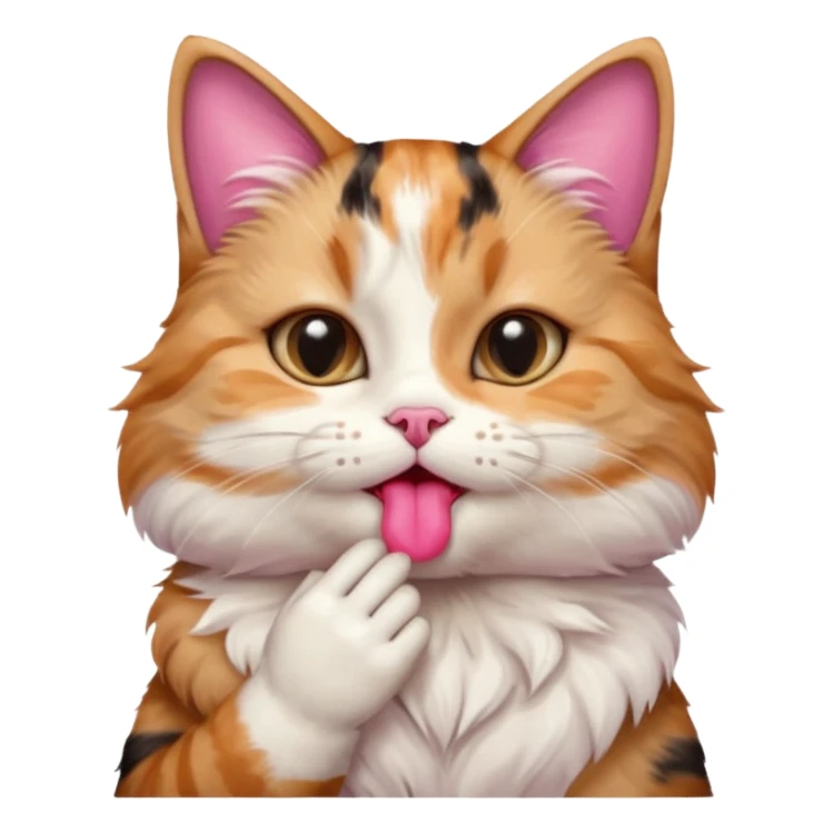 A cat blowing real human kises sticker