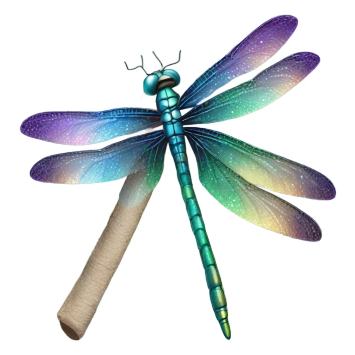 Iridescent dragonfly sticker