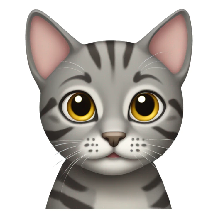 Gray tabby cat sticker