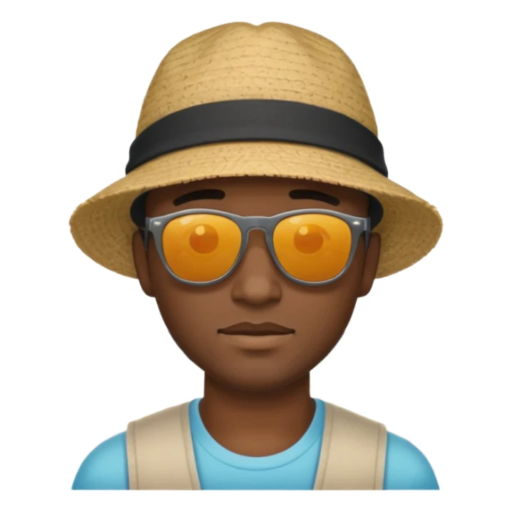 Black guy beach sticker