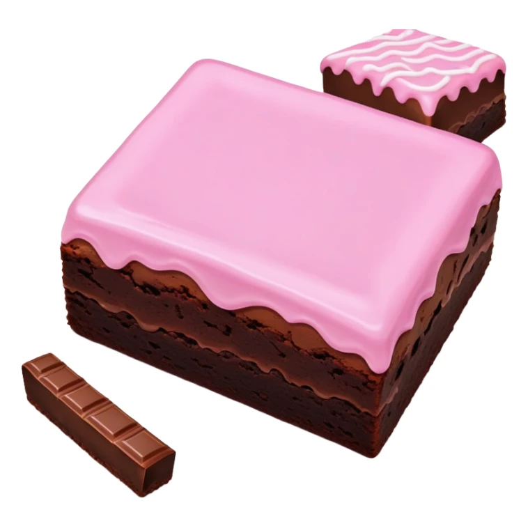 ultra realistic brownies with pink icing sticker
