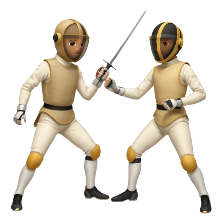  a fencing duel with epees sticker
