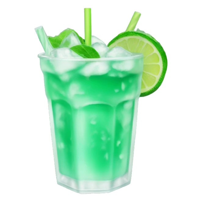 Iced green drink sticker