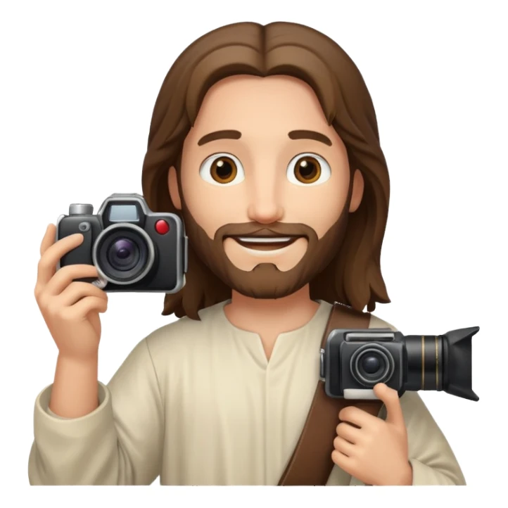 jesus taking a photo sticker