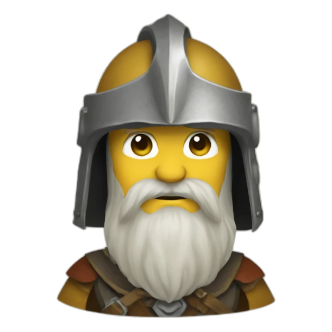 tolkien dwarf with helmet sticker