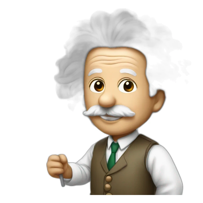 Einstein with Lebanon flag sticker
