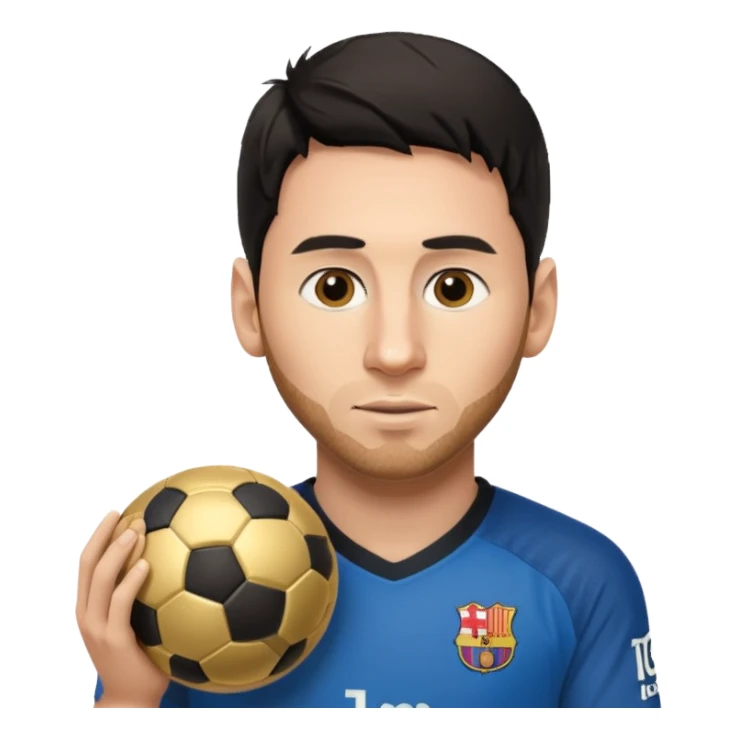 Messi con un balón de oro sticker