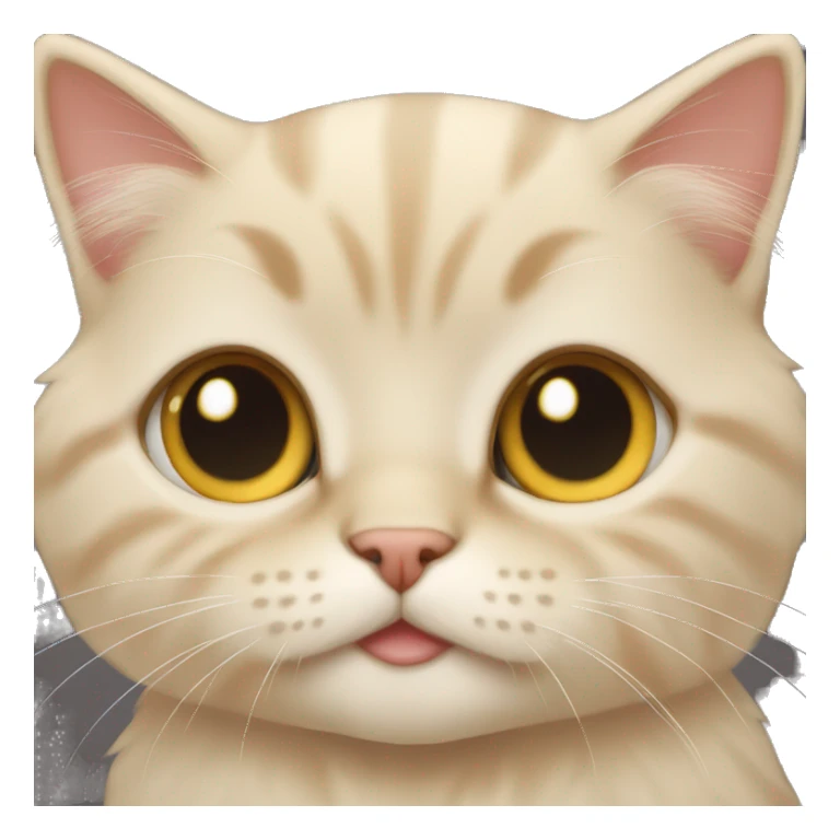 Cute beige extremely Persian kitten  sticker