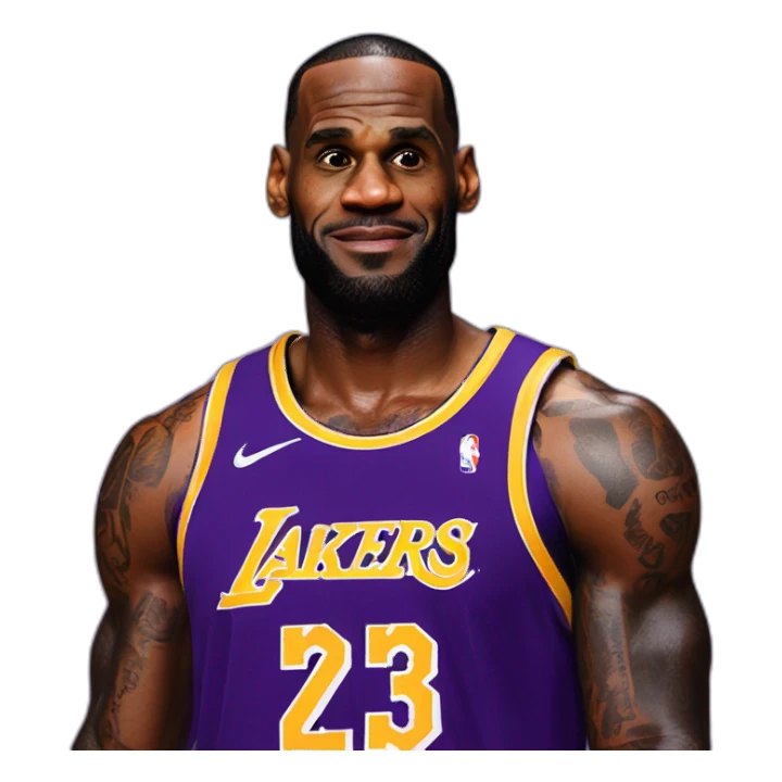 LeBron James wearing Purple jersey sticker
