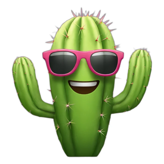 cactus with sunglasses sticker