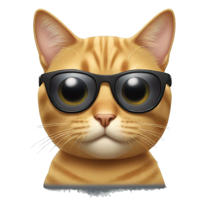 Cat with sunglasses looking shocked  sticker