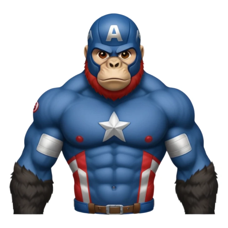 Captain America as a gorilla sticker