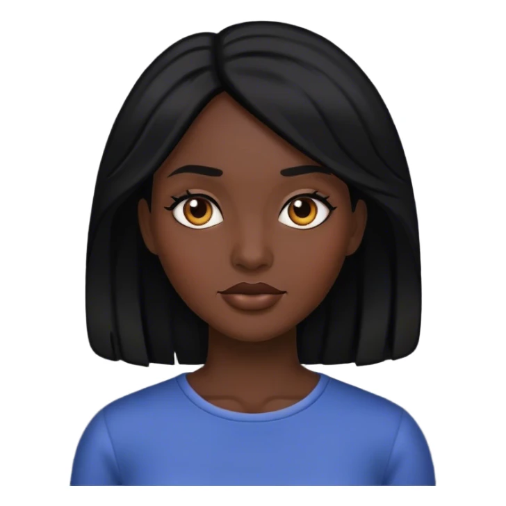 Mujer morena de cabello negro  sticker