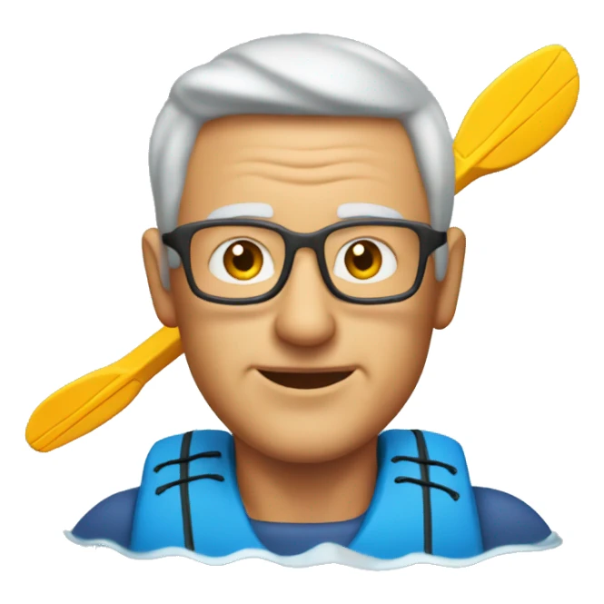 Man aged 50 in a kayak sticker