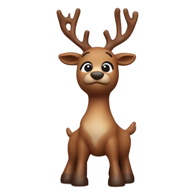 Little reindeer figurine
 sticker