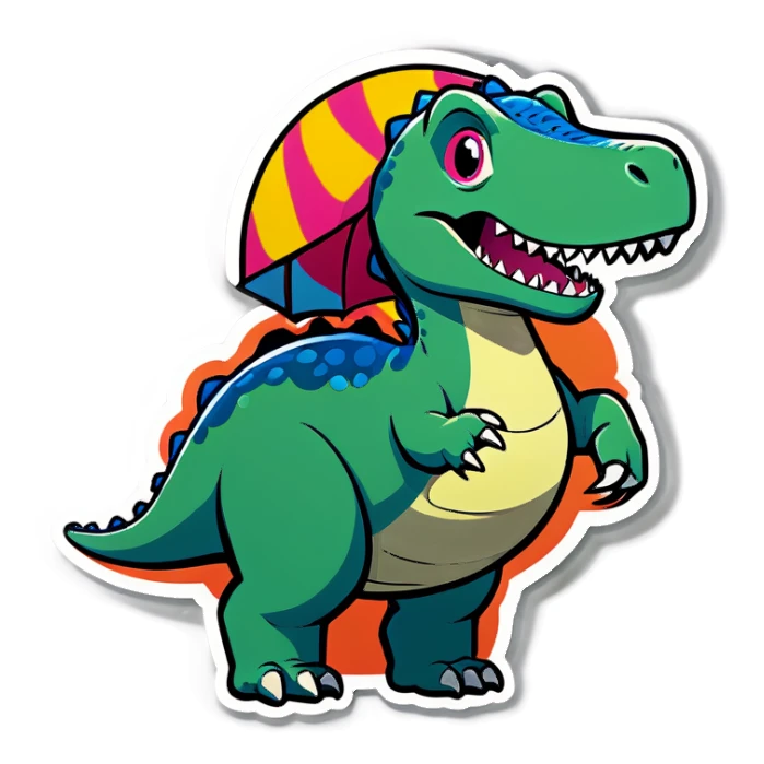 Dinosaur in bikini  sticker