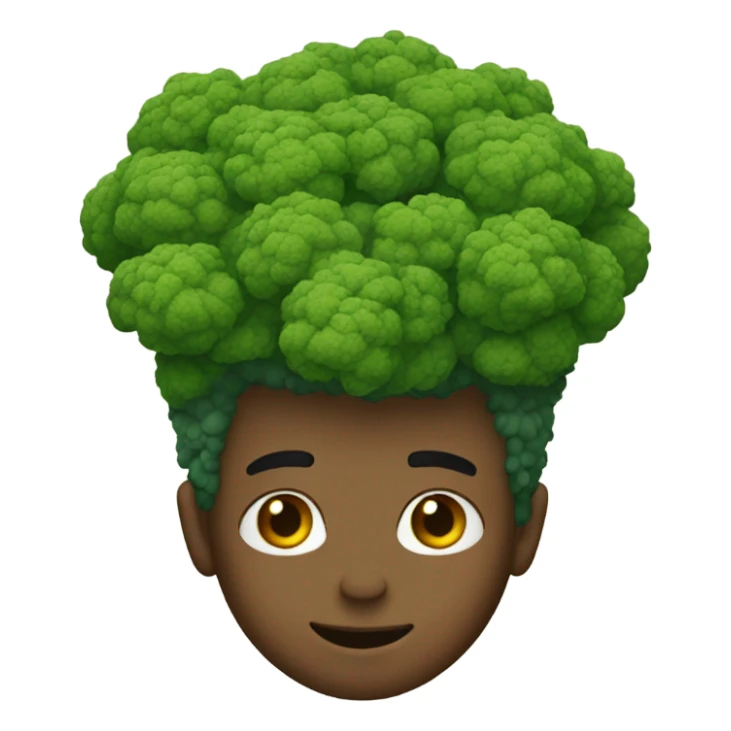 guy with broccoli hair sticker
