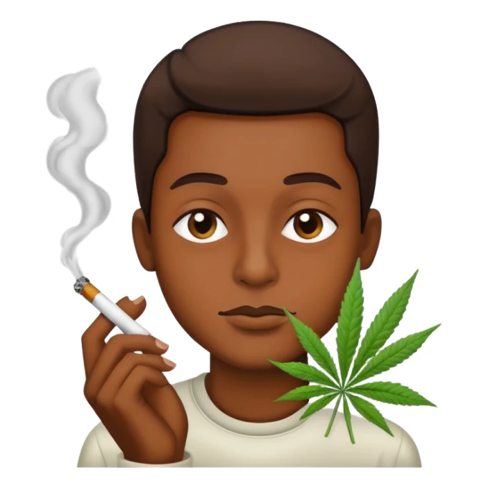 person smoking weed sticker