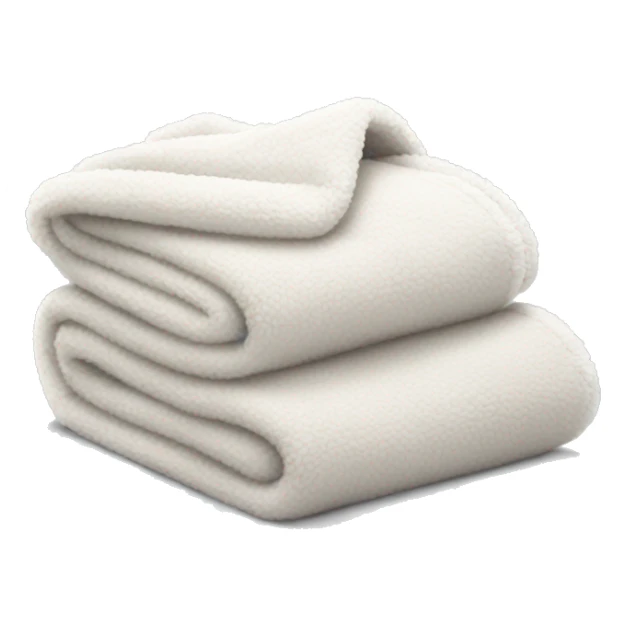 white folded sherpa blanket sticker
