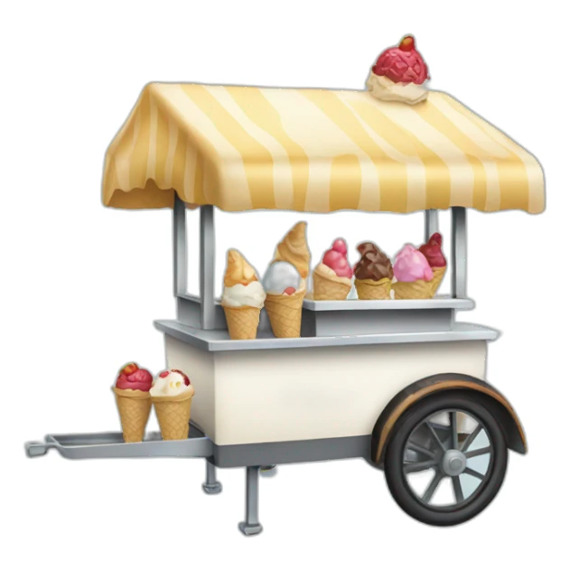ice cream cart sticker