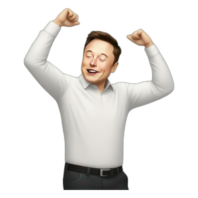 elon musk doing a dab  sticker