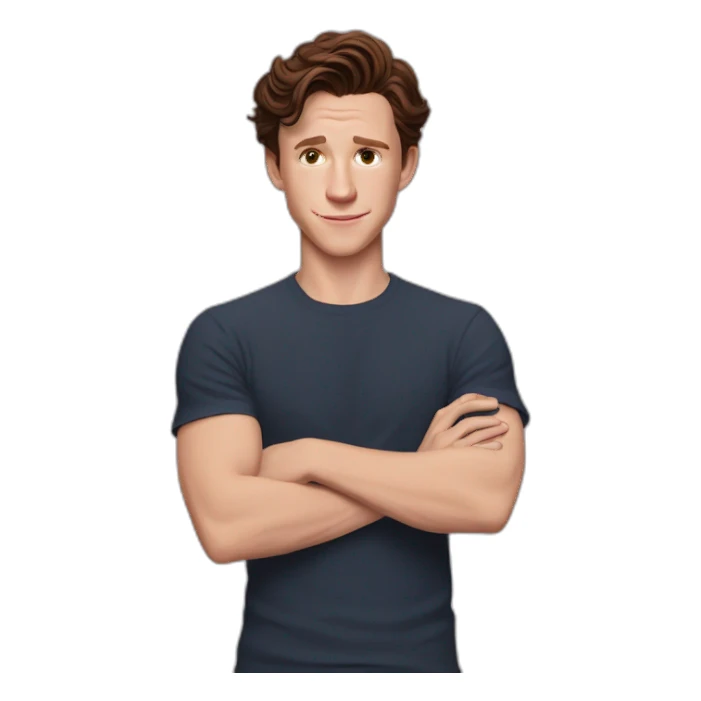 tom holland avec une areignée sticker