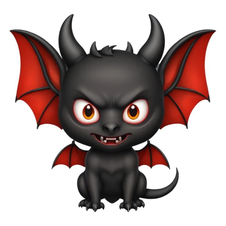 bat with devil horns sticker